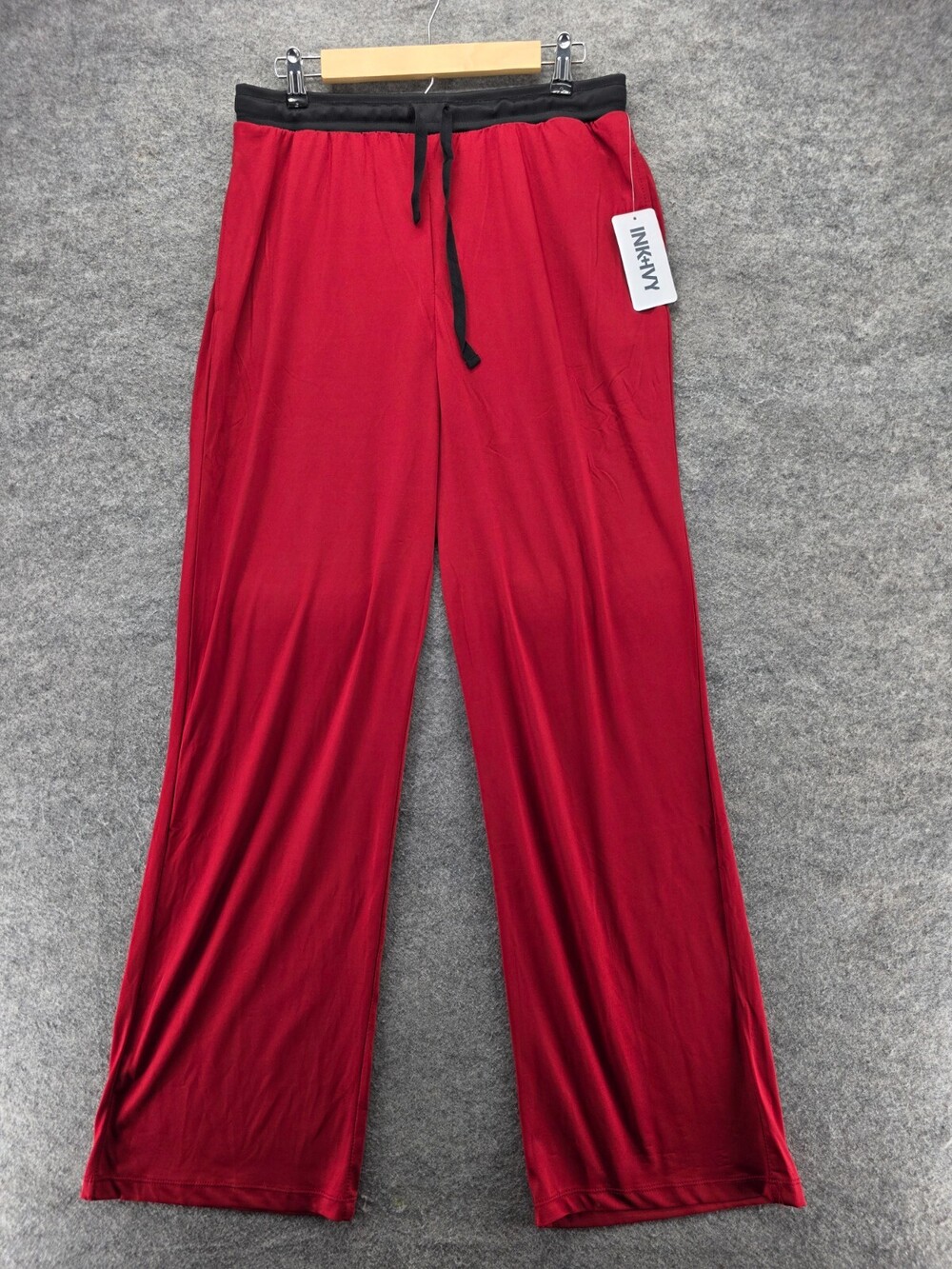 Ink Ivy Pants Mens Large Red Drawstring Moisture Wicking